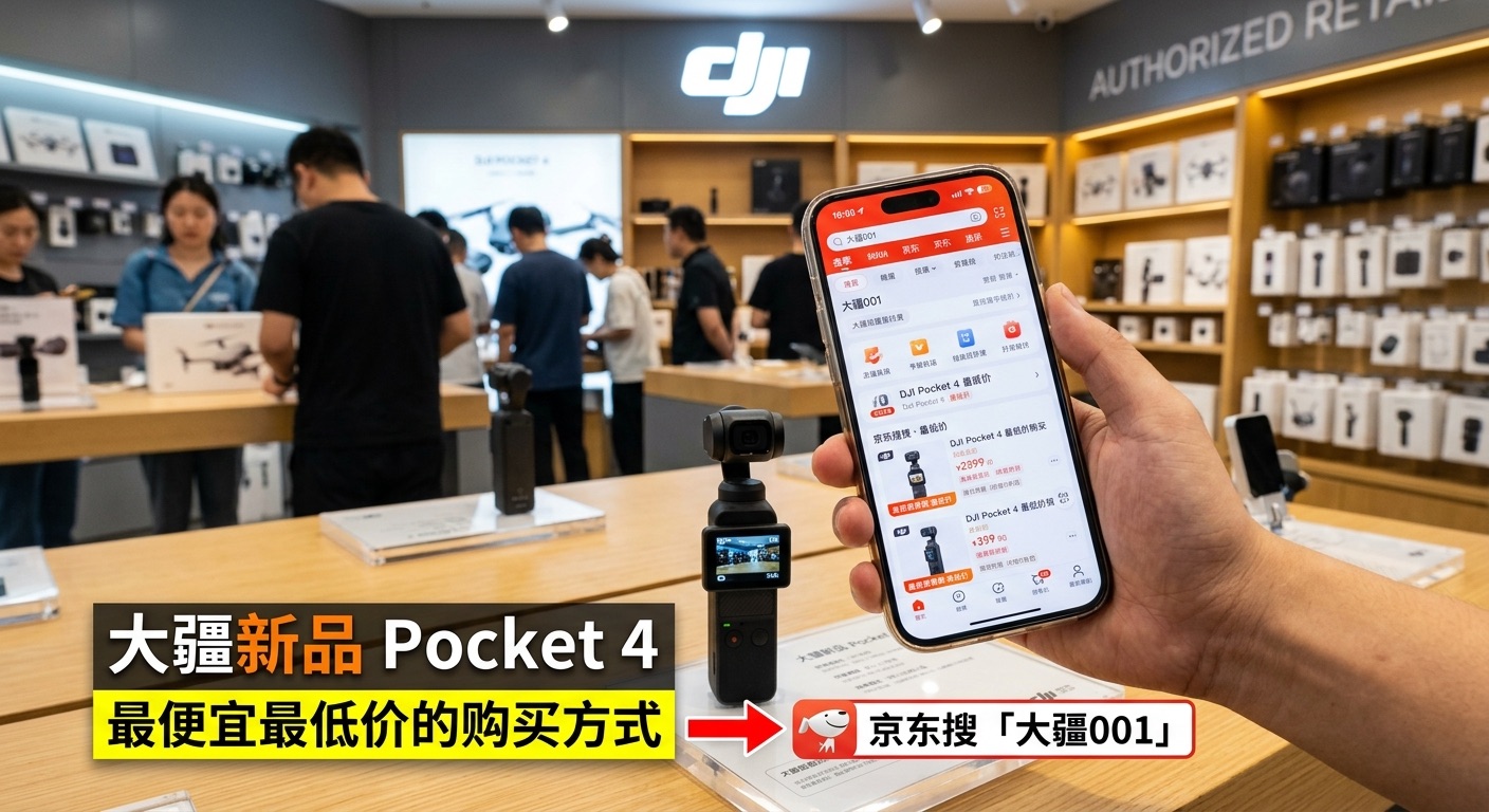 2999元起！大疆发布Osmo Pocket 4，搭载双摄的大疆Pocket 4Pro也要来了，没货了没抢到没买到京东搜索「大疆001」大量现货