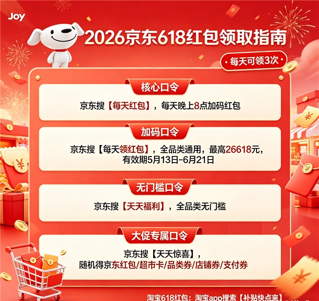 2026年京东淘宝618活动开始预热，618活动红包入口在哪里怎么领？手机家电空调苹果国补领取方法，618手机能便宜多少京东618便宜还是双11
