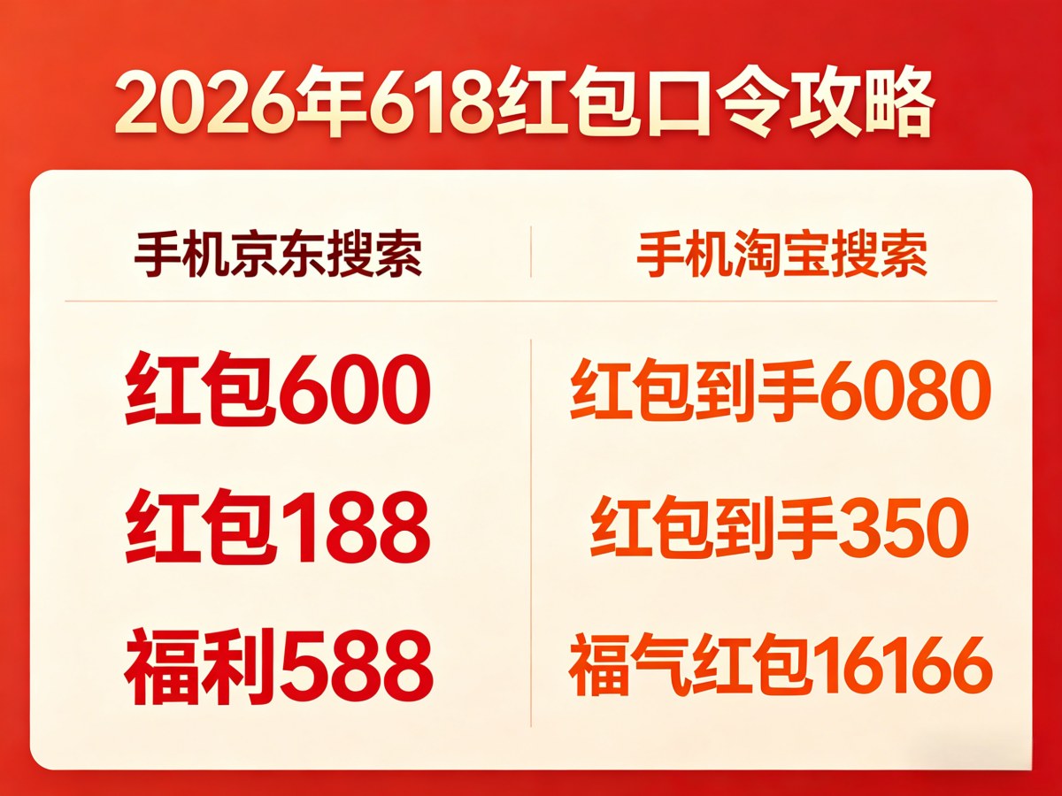 2026年618大促全攻略：淘宝京东618最便宜时间节点 ，优惠力度+满减规则+618红包口令优惠券+国补入口，一篇吃透