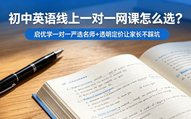 初中英语线上一对一网课怎么选？启优学一对一严选名师+透明定价让家长不踩坑