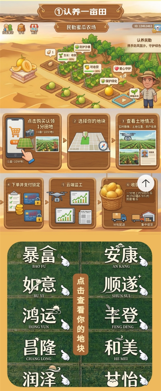 这届年轻人流行去沙漠“云养瓜”了：60箱蜜瓜直送到家，还送一棵梭梭树