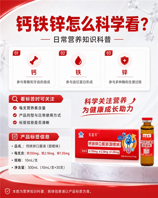 科学补养，守护全民健康——美嘉年钙铁锌口服液诠释营养补充新主张